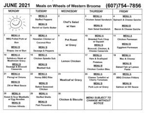 JUNE menu | Meals on Wheels of Western Broome