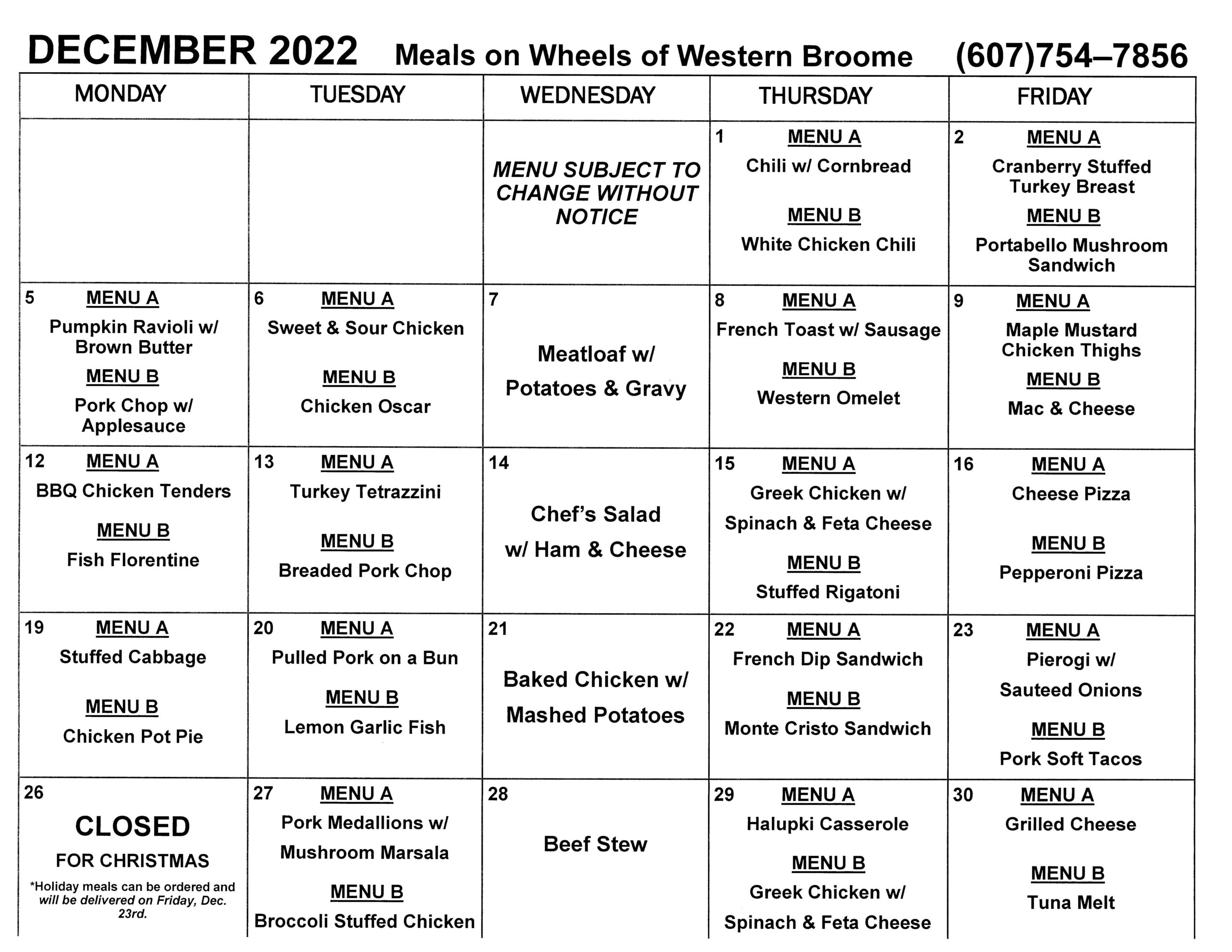 Meal Services | Meals on Wheels of Western Broome